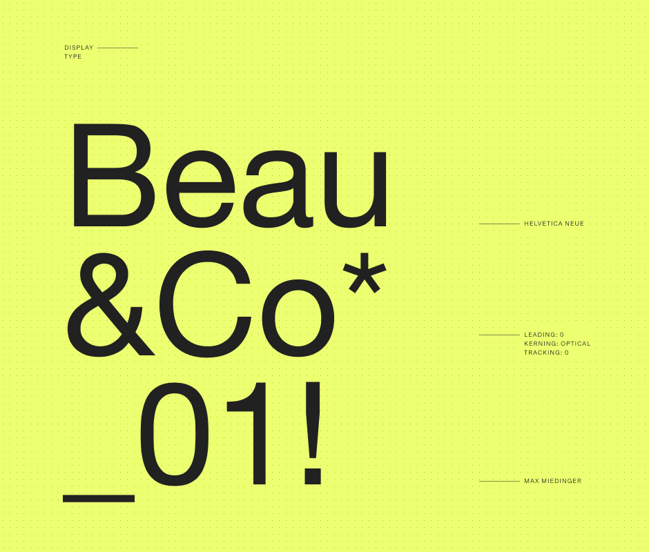 Peauty Co Type Helvetica Neue