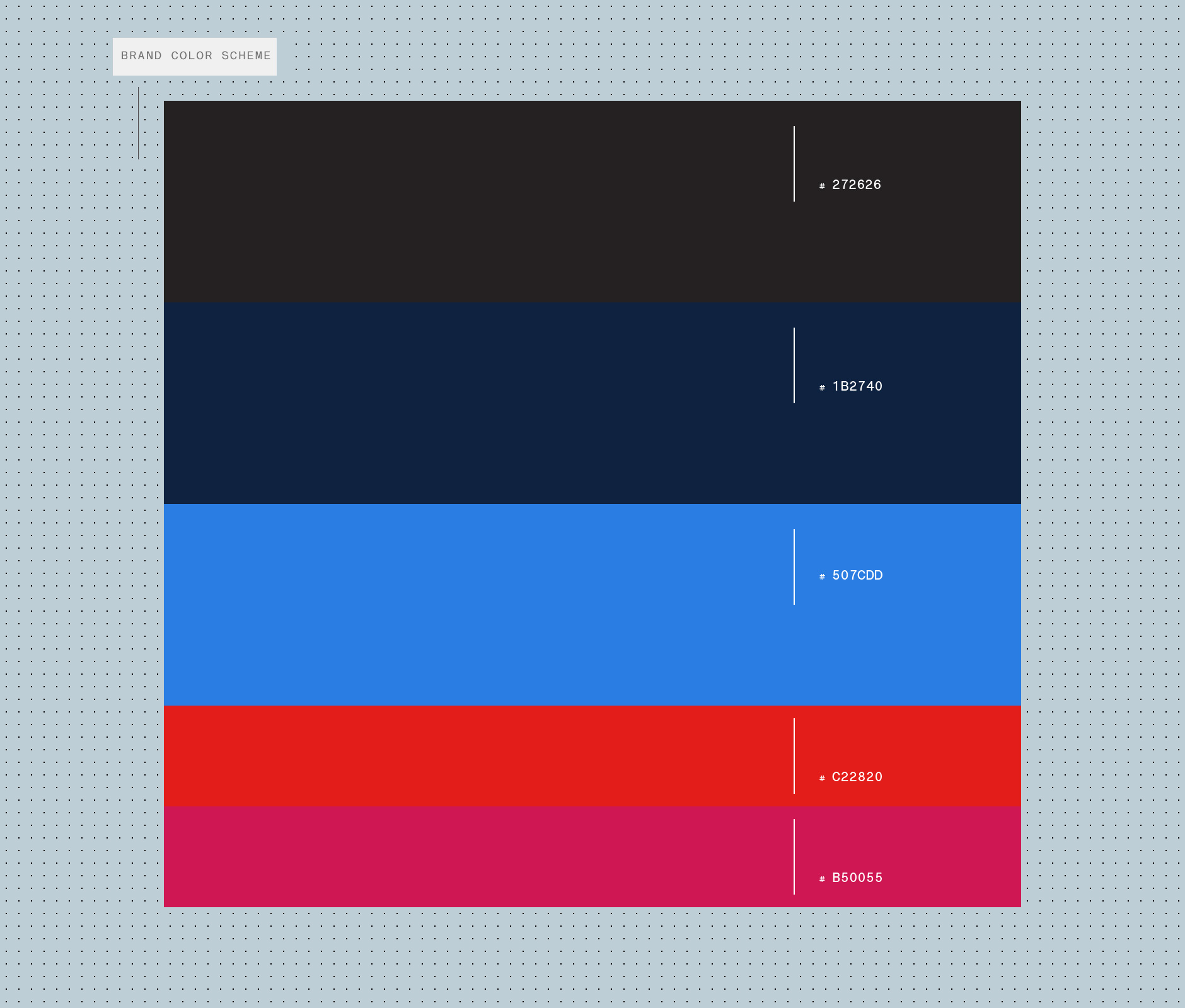 Brand color scheme used in Rayados FC marketing campaign