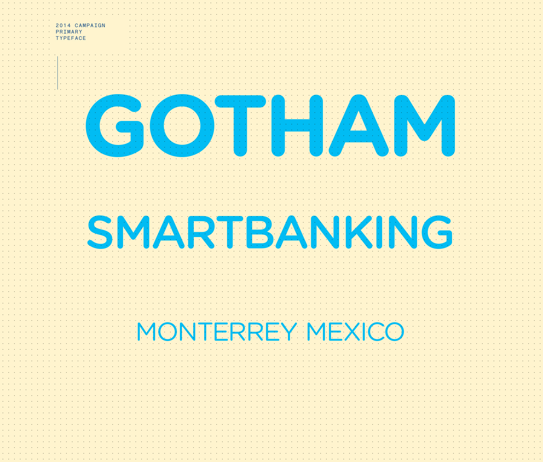 Gotham rounded typography font used in Banamex marketing campaign