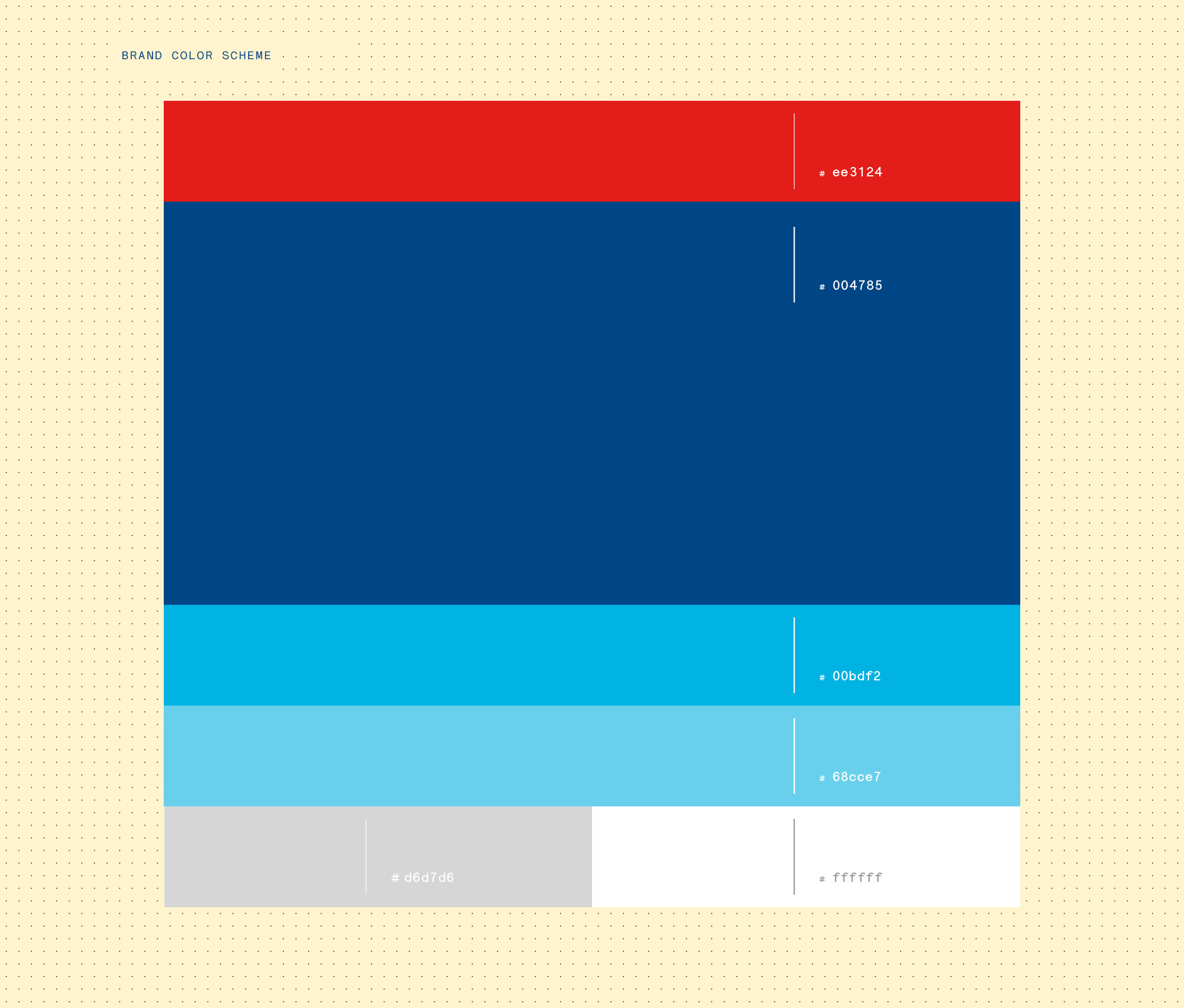 Color palette used in Banamex visual identity
