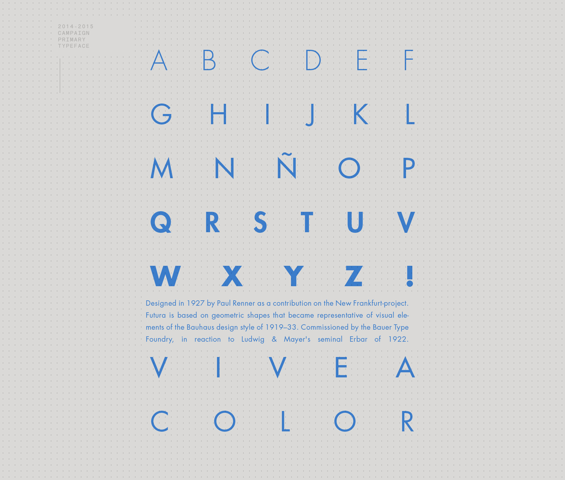 New Frankfurt Futura primary typography font used in Copple marketing campaign