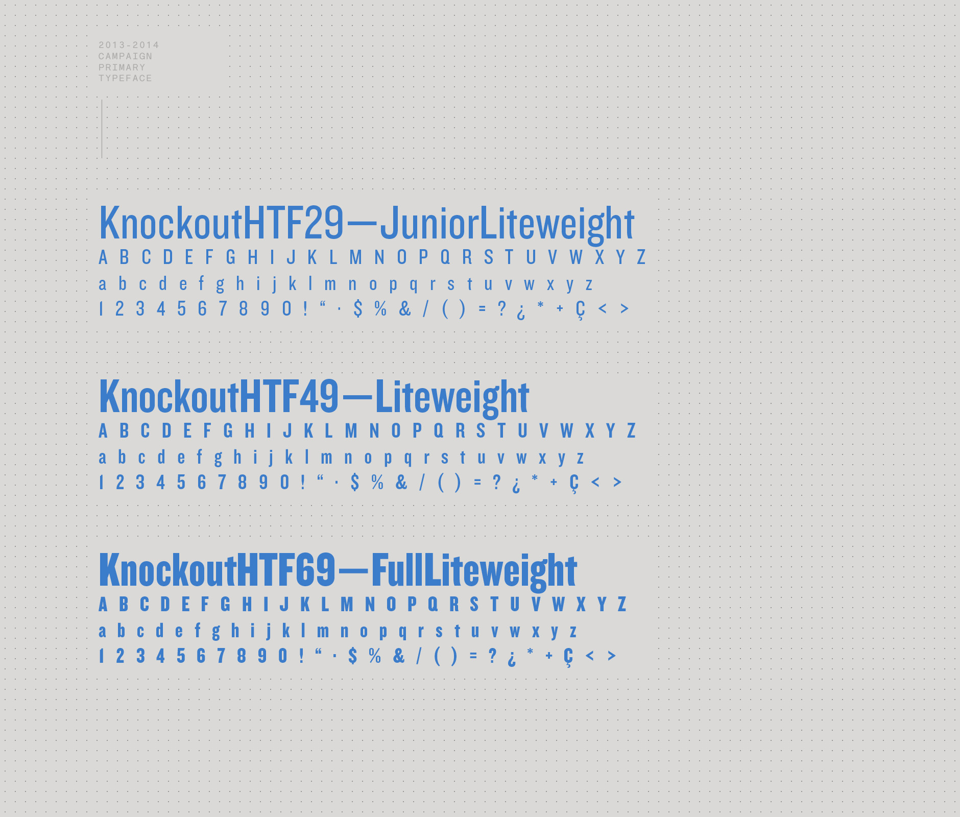 Knockout HTF secondary typography font used in Copple marketing campaign
