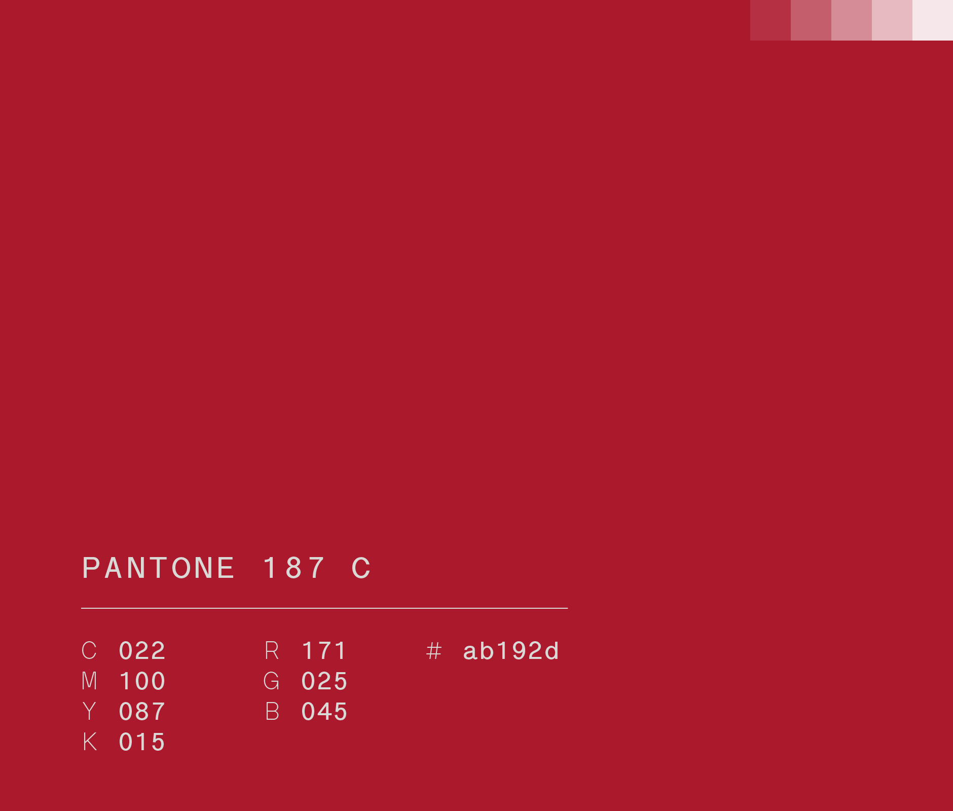 Pantone 187 c ab192d 