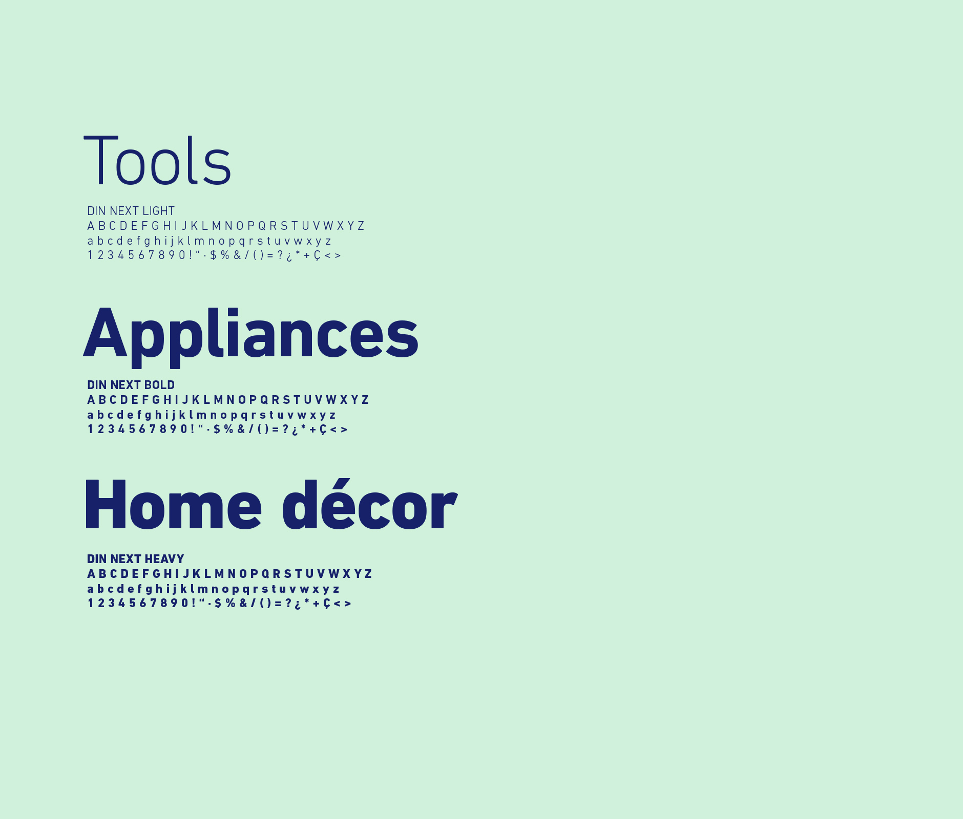 Lowe's Mexico typeface variants