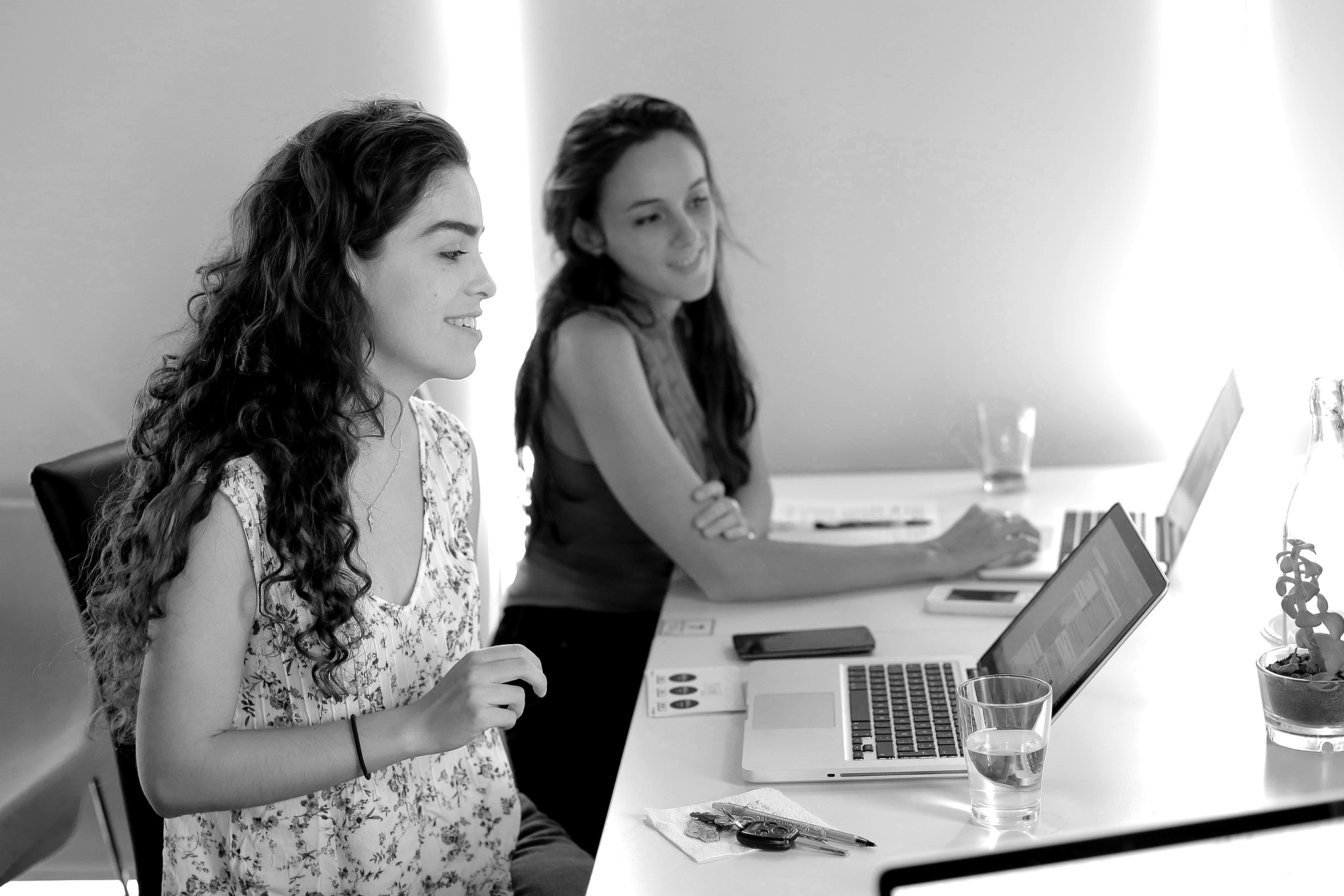 Woman working with her laptop