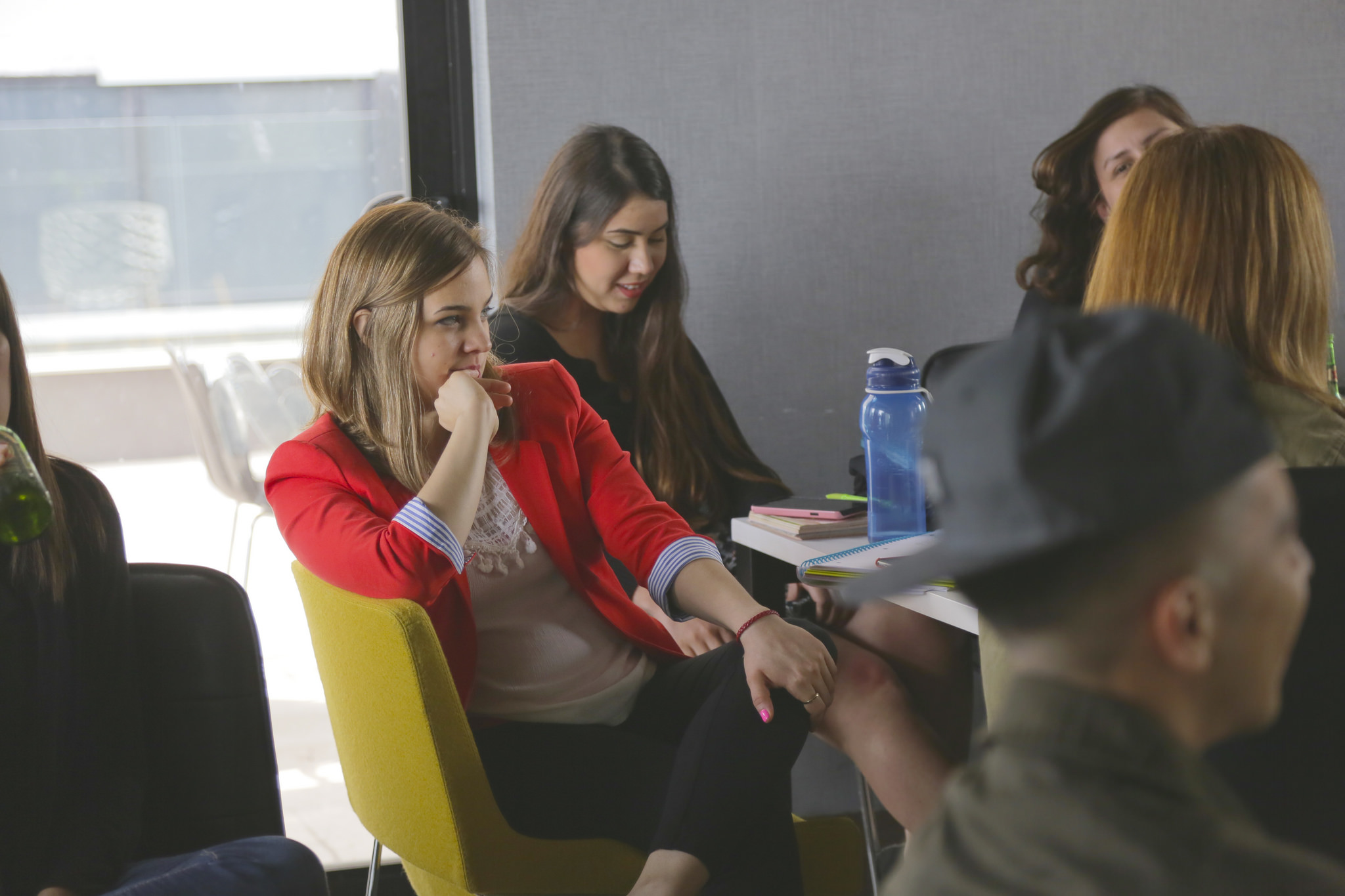 Woman taking a work break