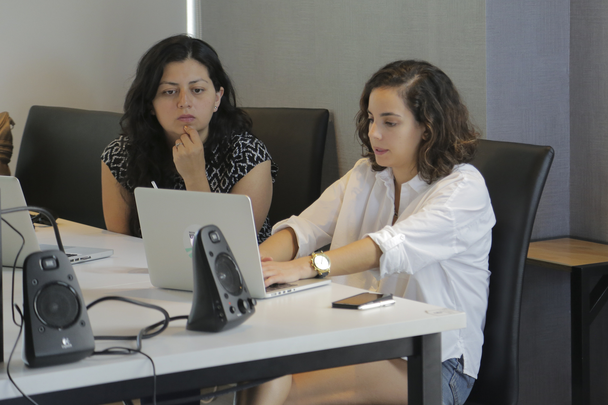 Woman working on her computer