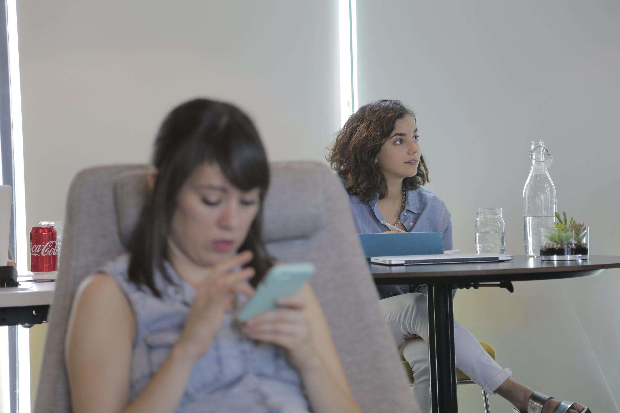 Woman using her phone 