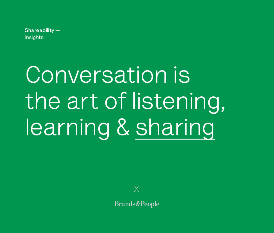  Conversation is the art of listening learning & sharing