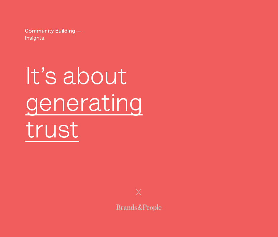 It's about generating trust
