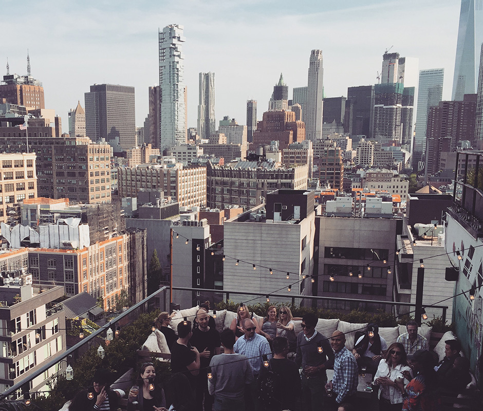 New York roof top party