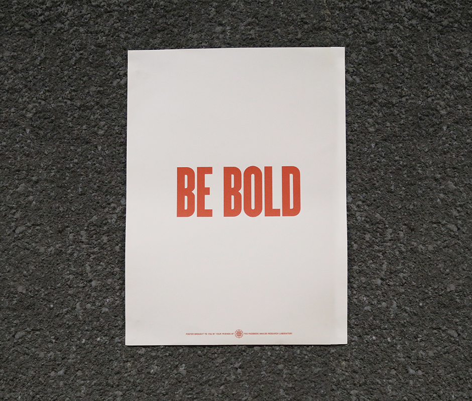 Be Bold motivational poster
