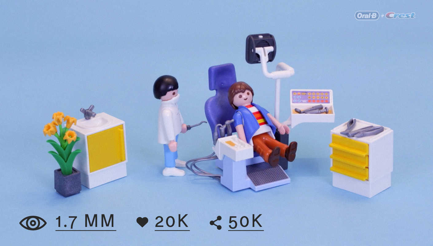 Oral B Crest dentist day commercial made with playmobil