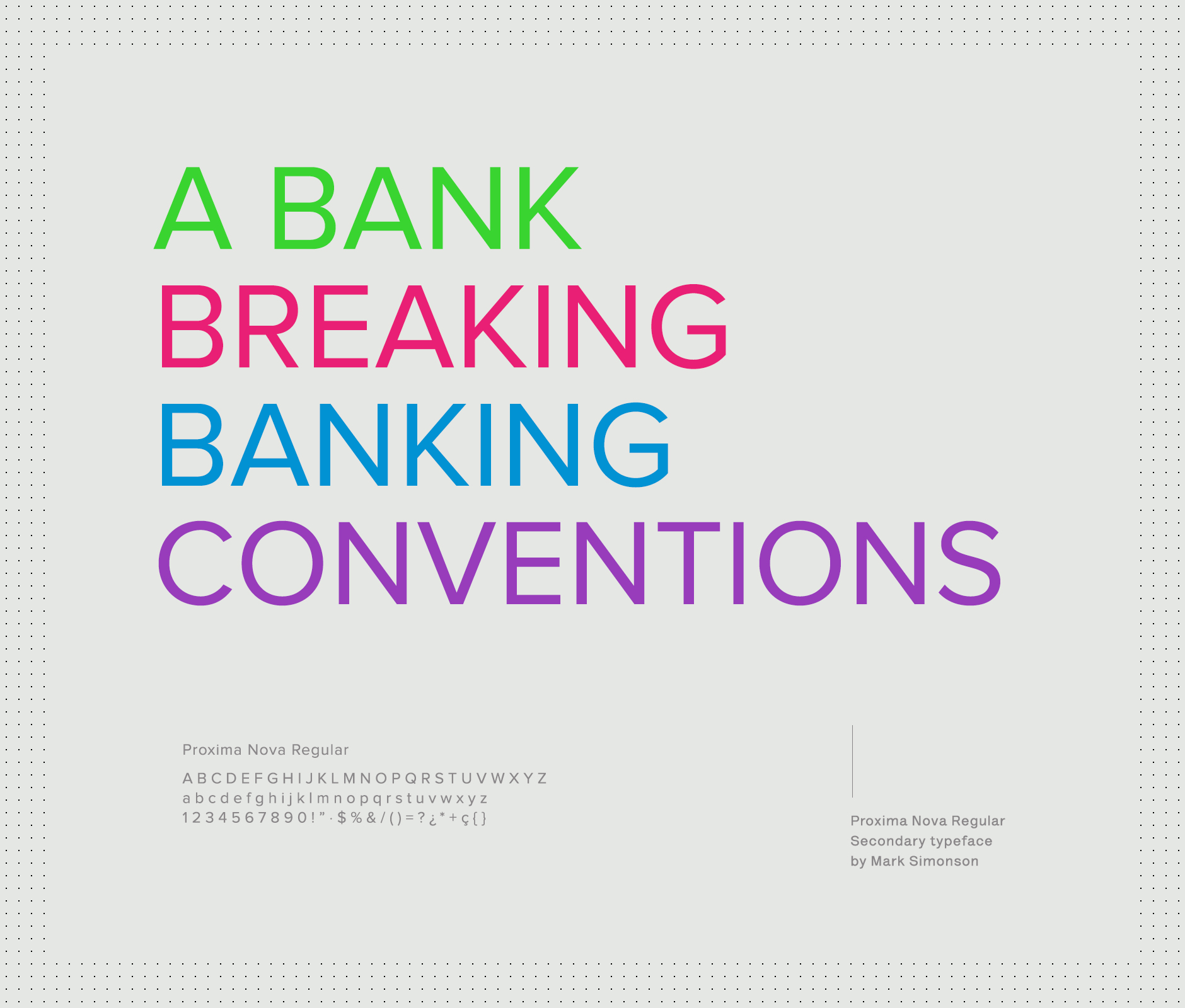 Proxima Nova regular used Banregio banking marketing campaign