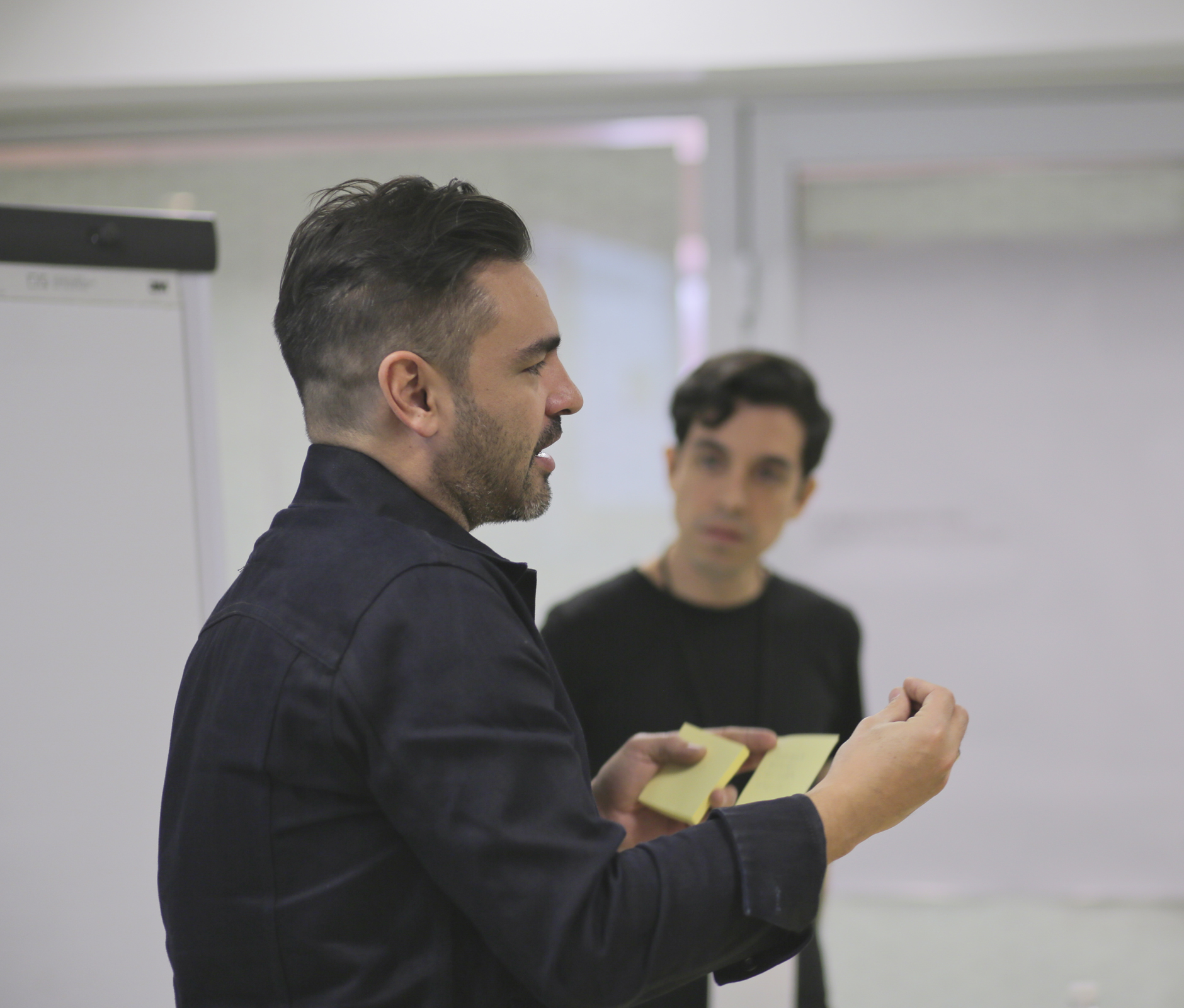 Gerardo Ortiz co-founder of Brands&People brainstorming ideas for marketing campaign