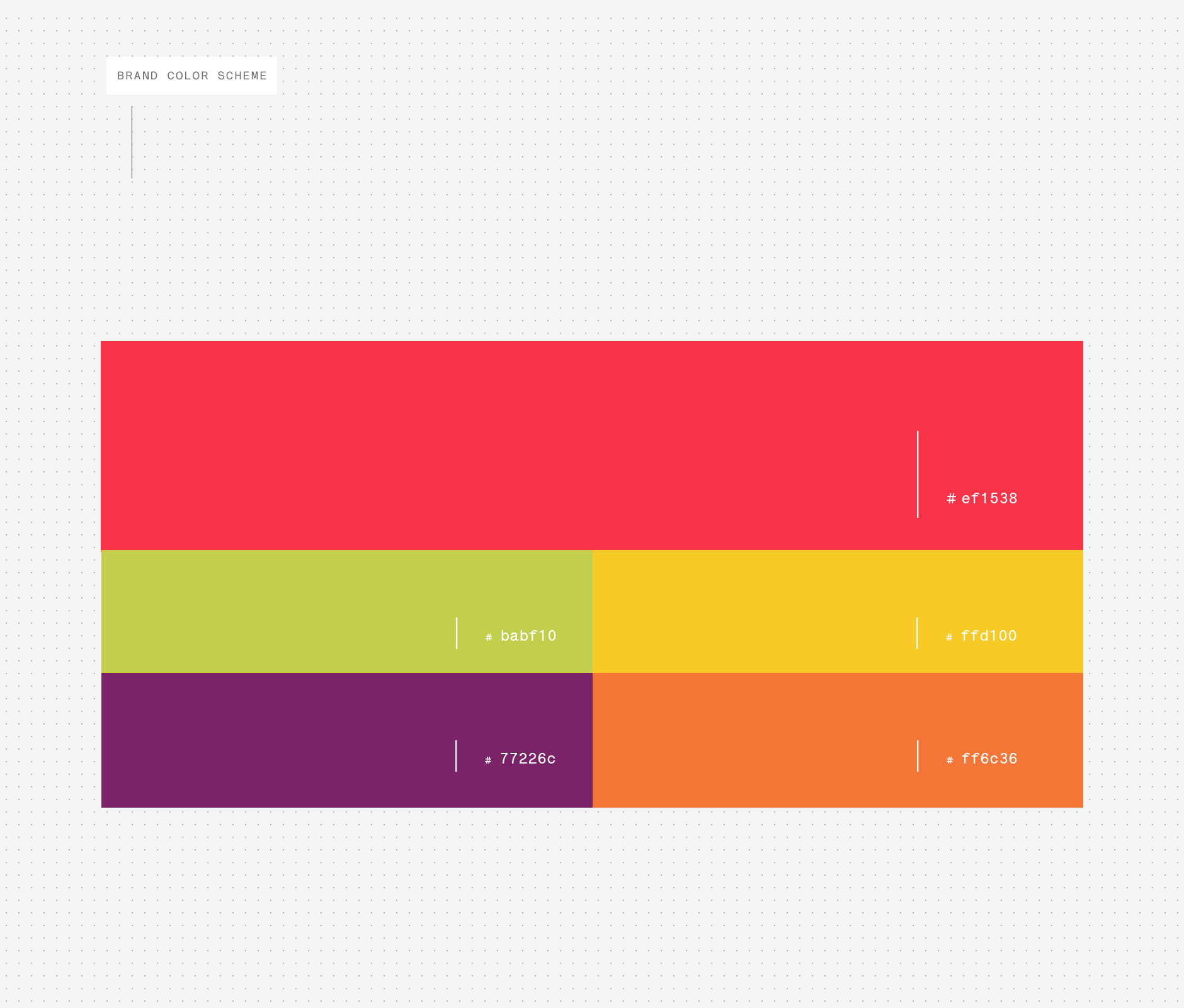 Color palette used in Cook now visual identity