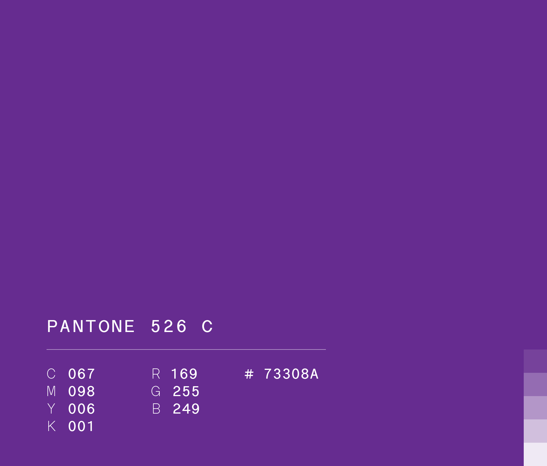 Pantone 526 c used in Marco visual identity