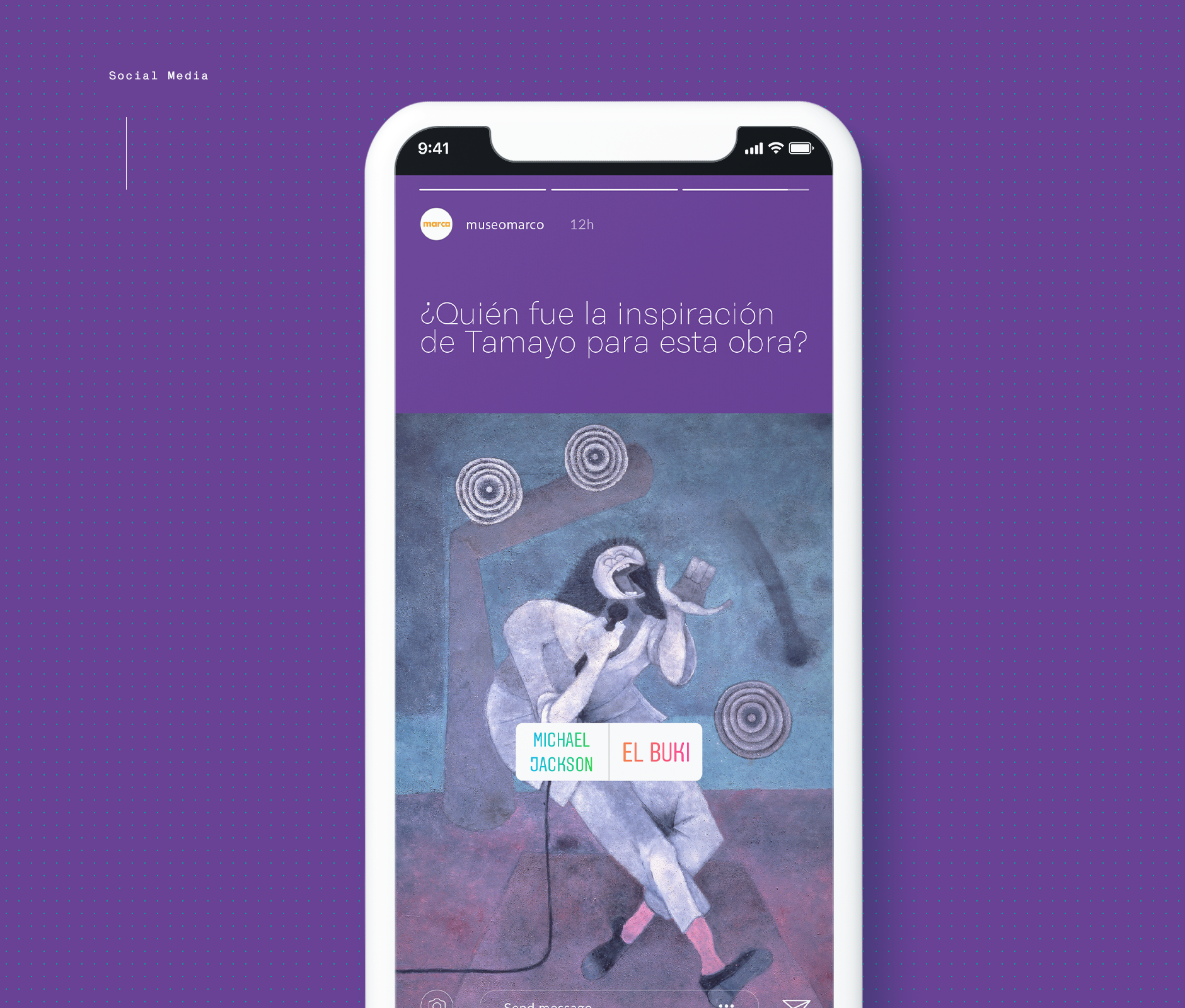 Rufino Tamayo Marco Exhibition social media story ad