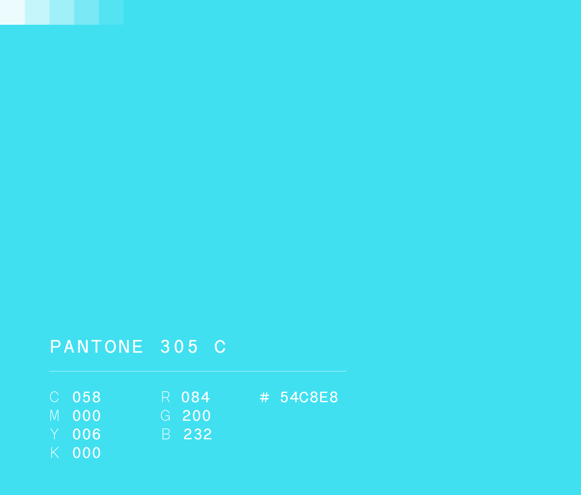 Pantone 305 c #54C8E8 used in Hey digital bank visual identity
