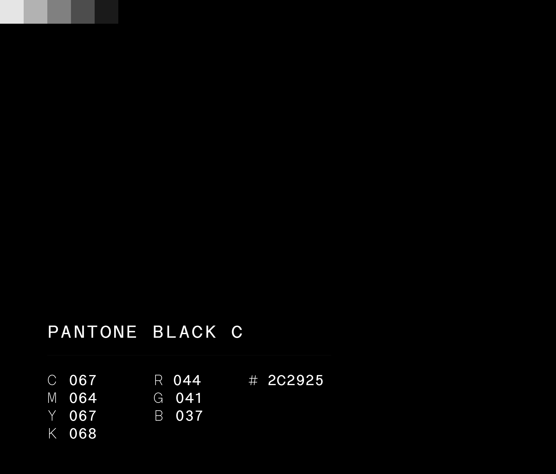Pantone black c 