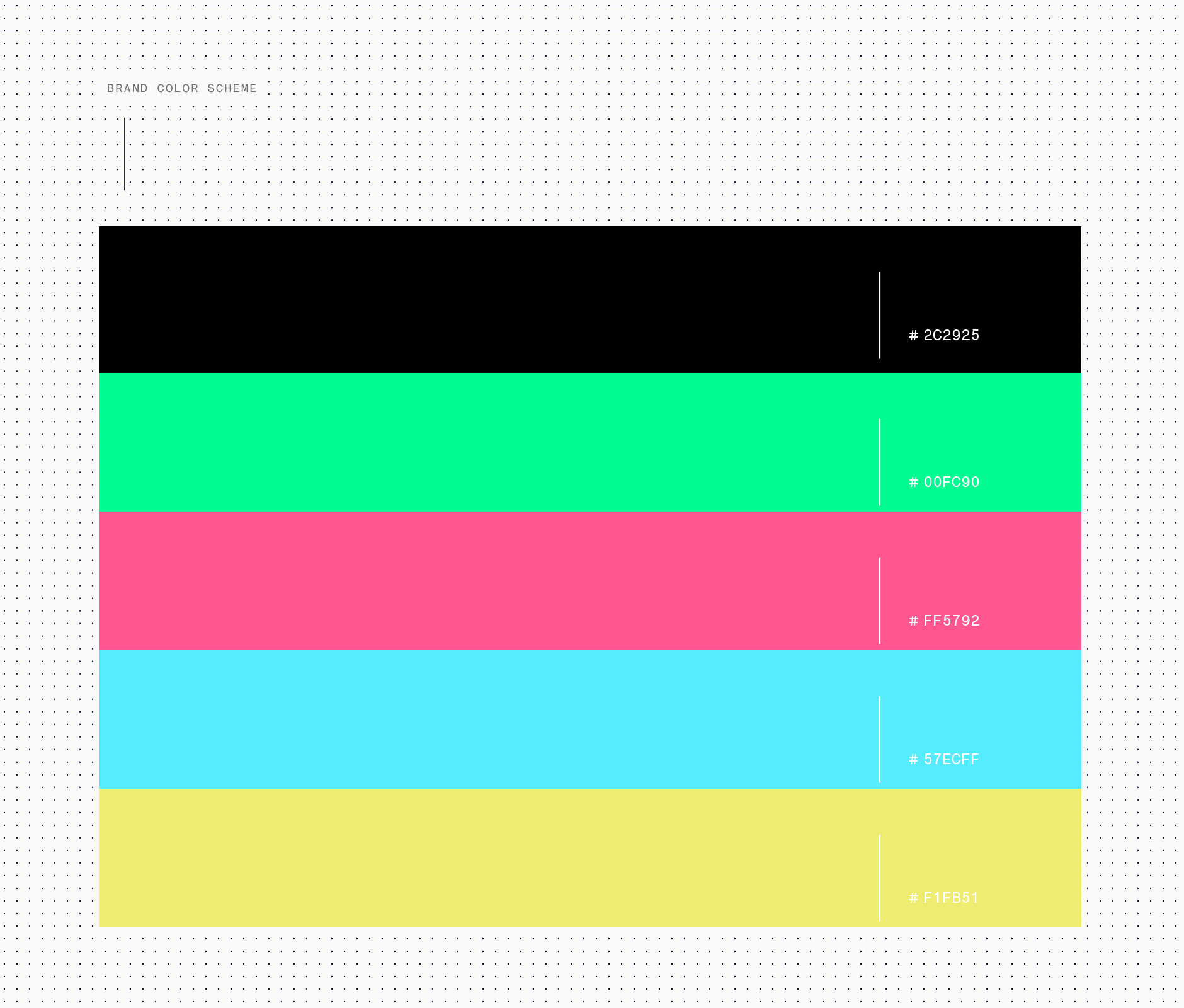Color palette used in Innvictus brand identity