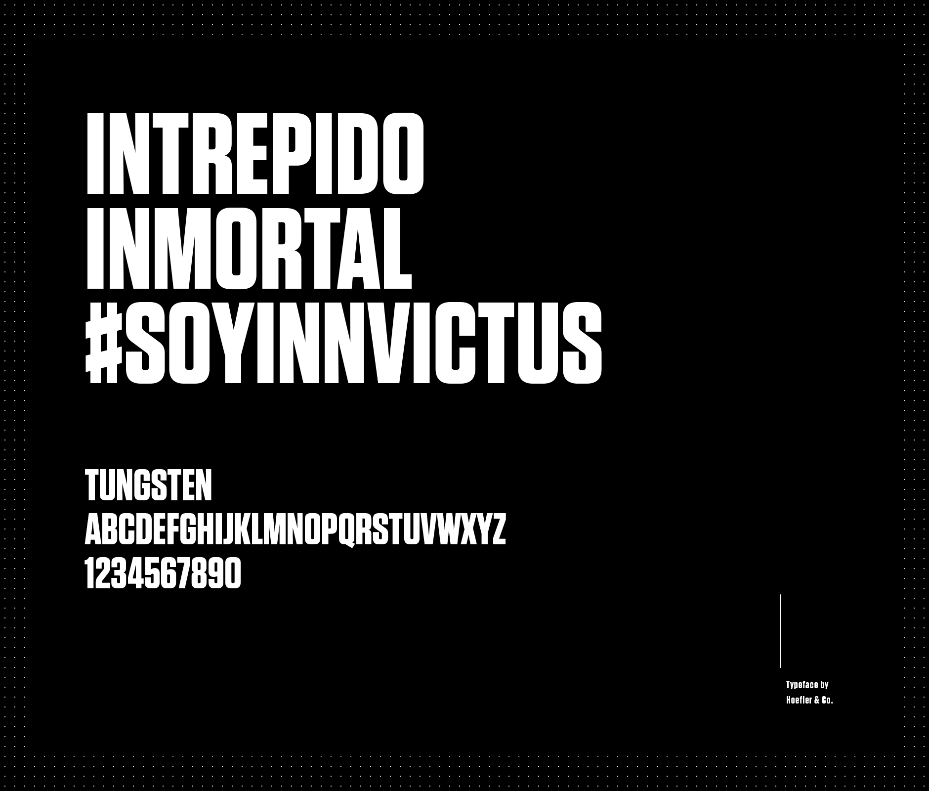 Tungsten typography font used in Innvictus visual identity