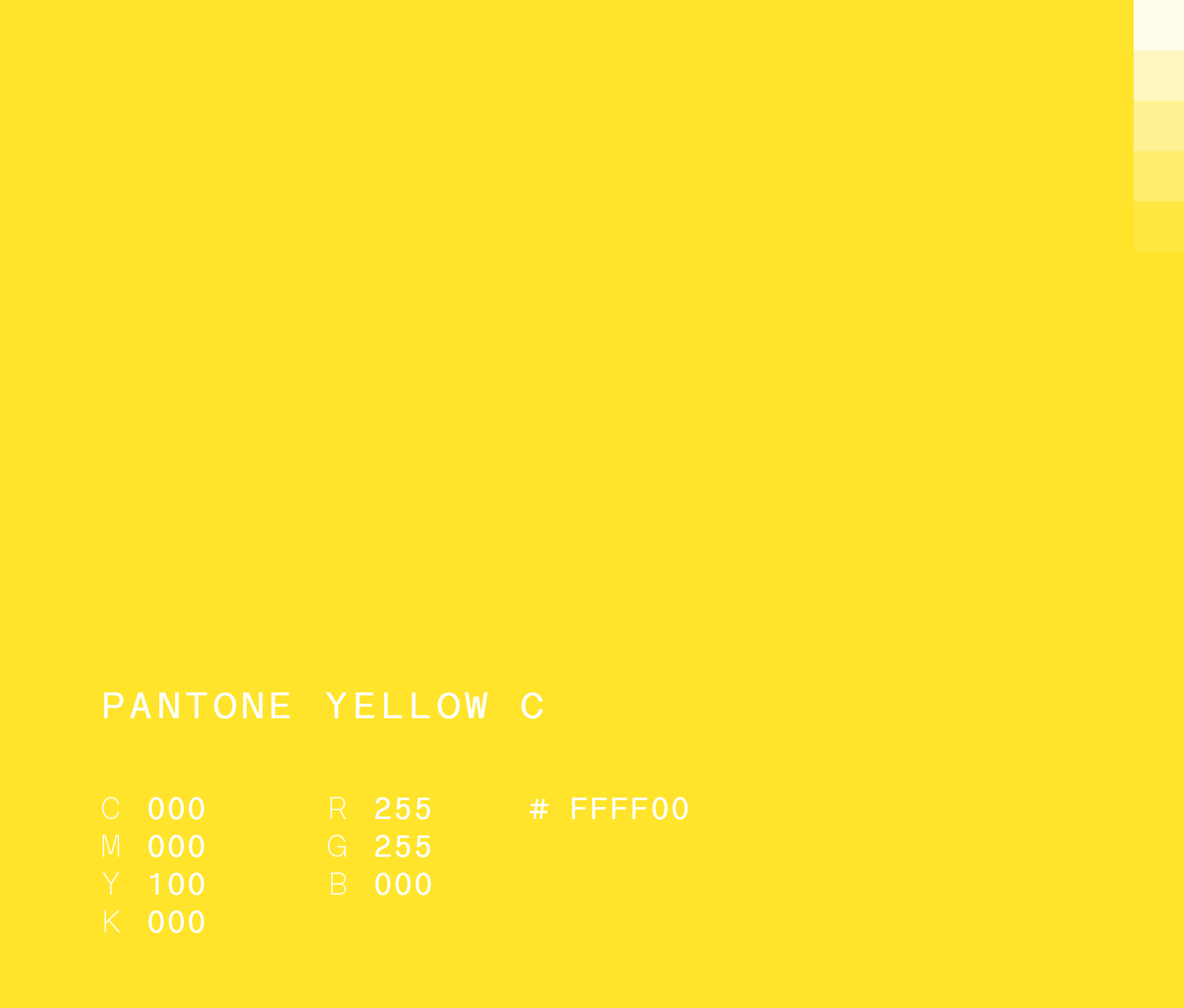 Pantone yellow c #FFFF00 used in Nuevo Amanecer rebranding campaign