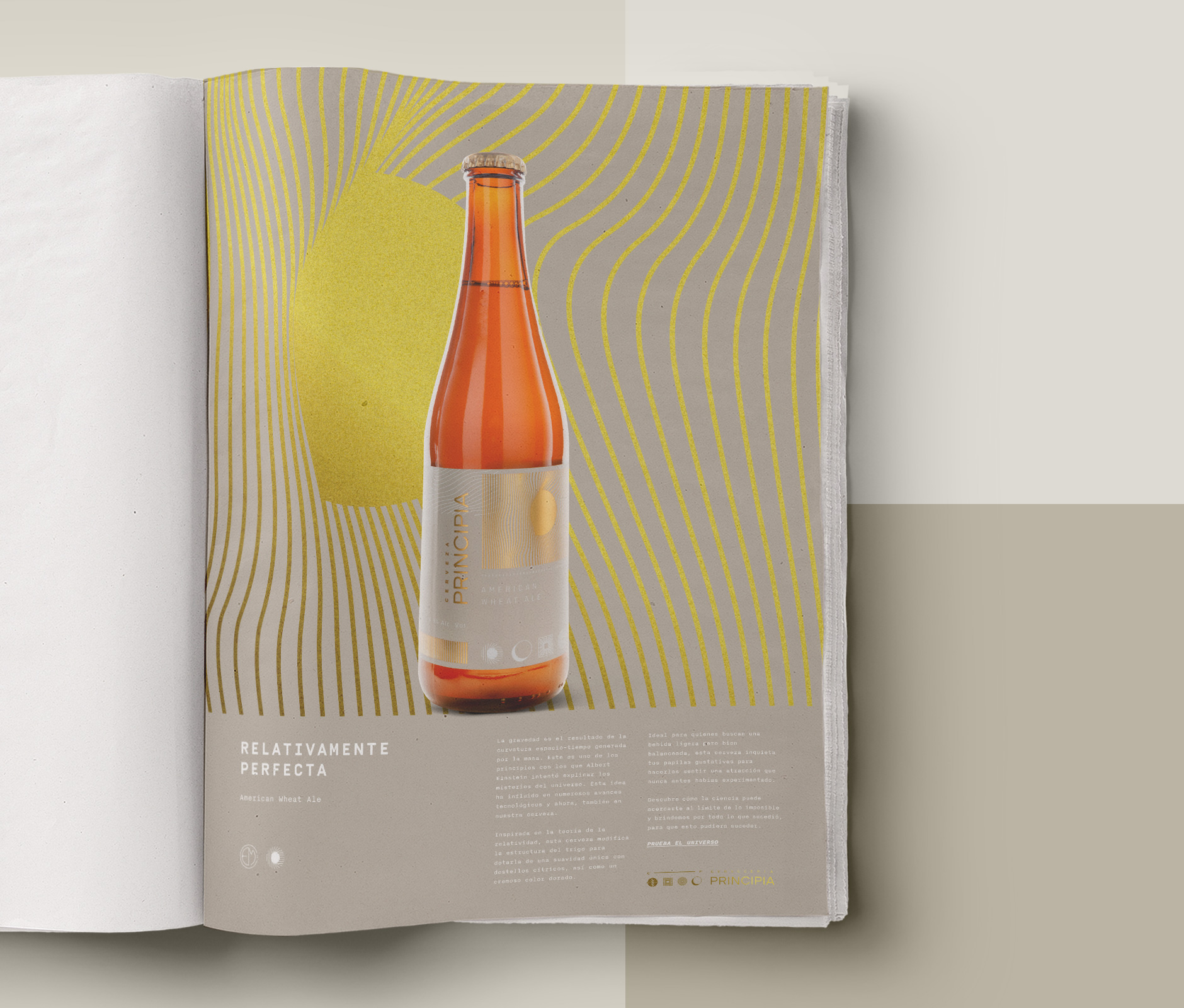 Editorial design for Principia Brewery magazine ad