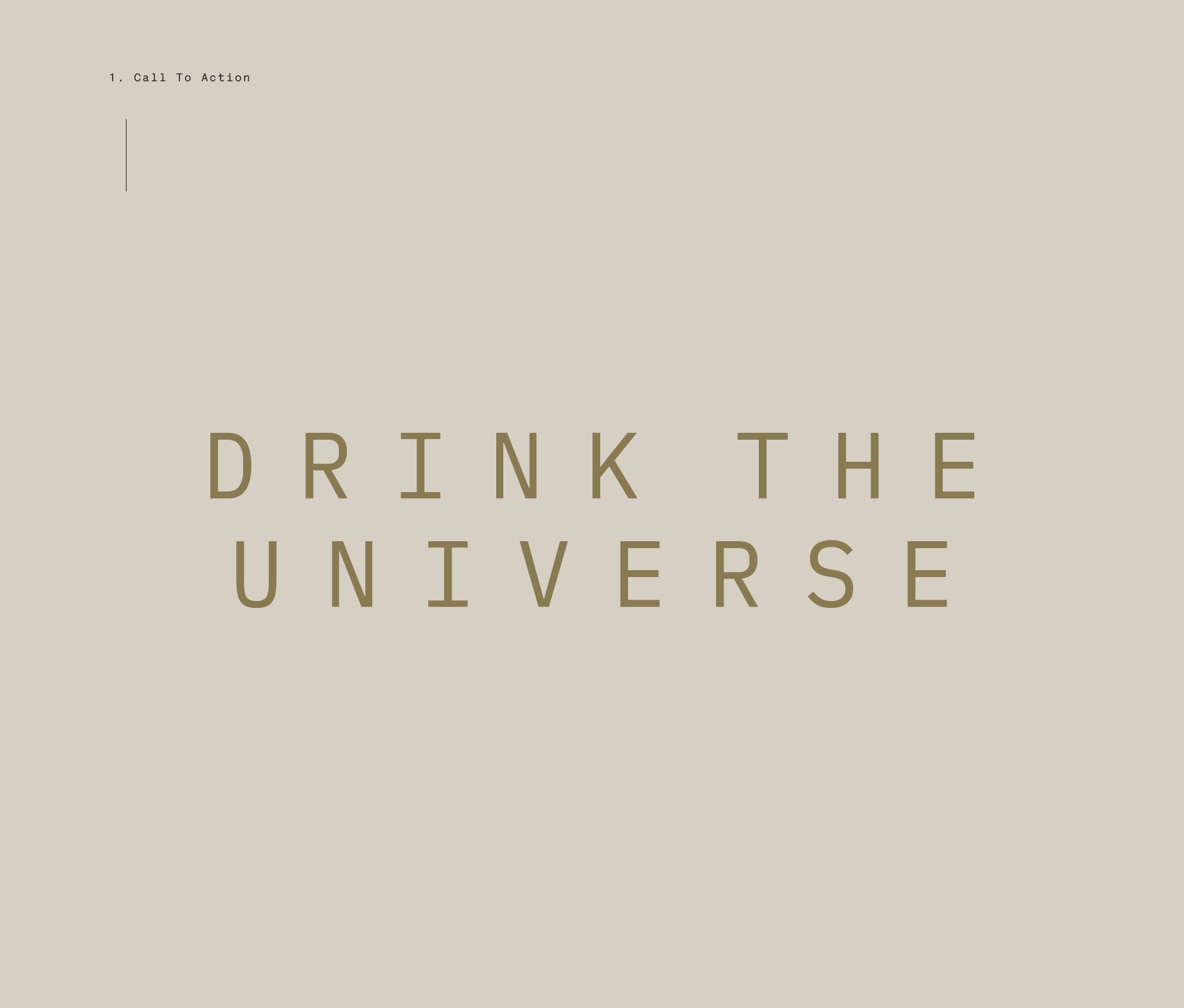 Drink The Universe artisanal beer slogan
