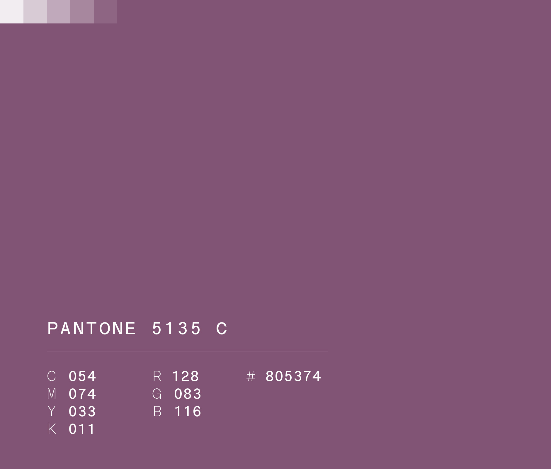 Pantone 5135 C #805374 used in Principia Brewery visual identity