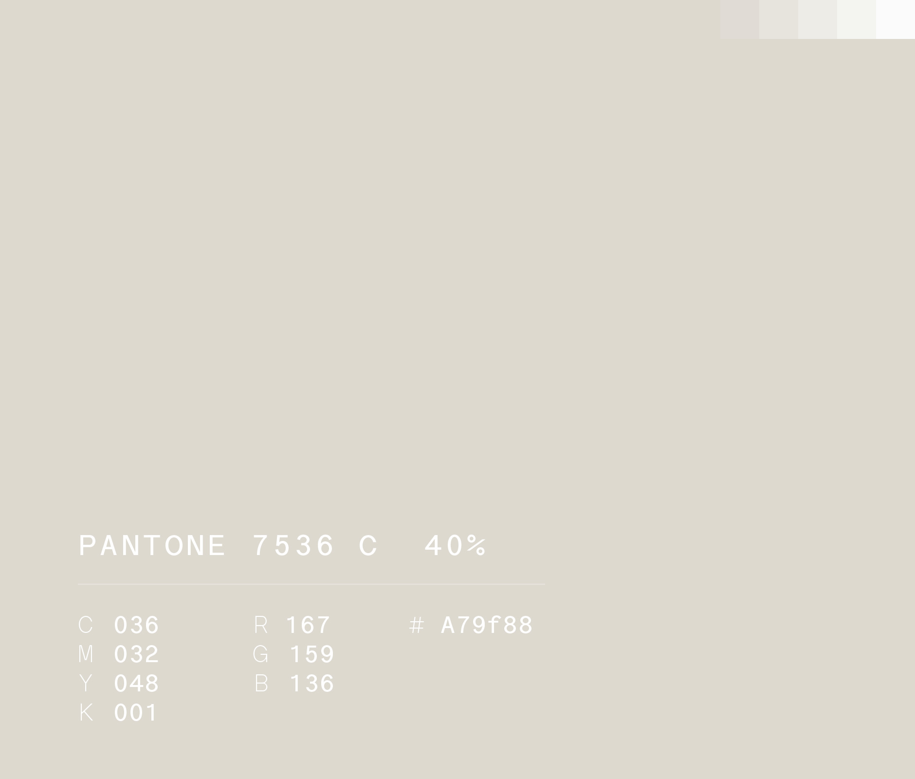 Pantone 7536 C #A79f38 used in Principia Brewery visual identity