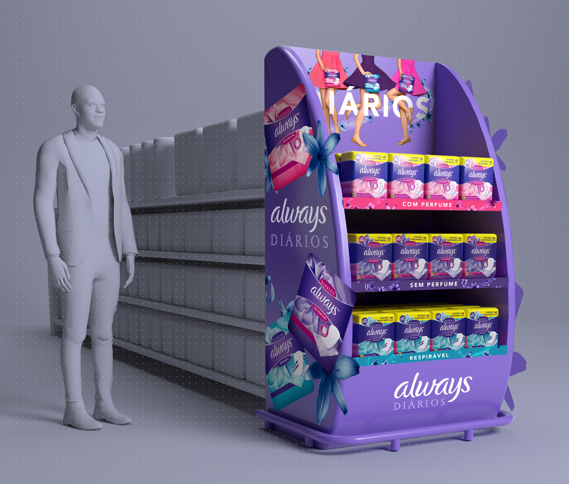 Always P&G customized rack stand design