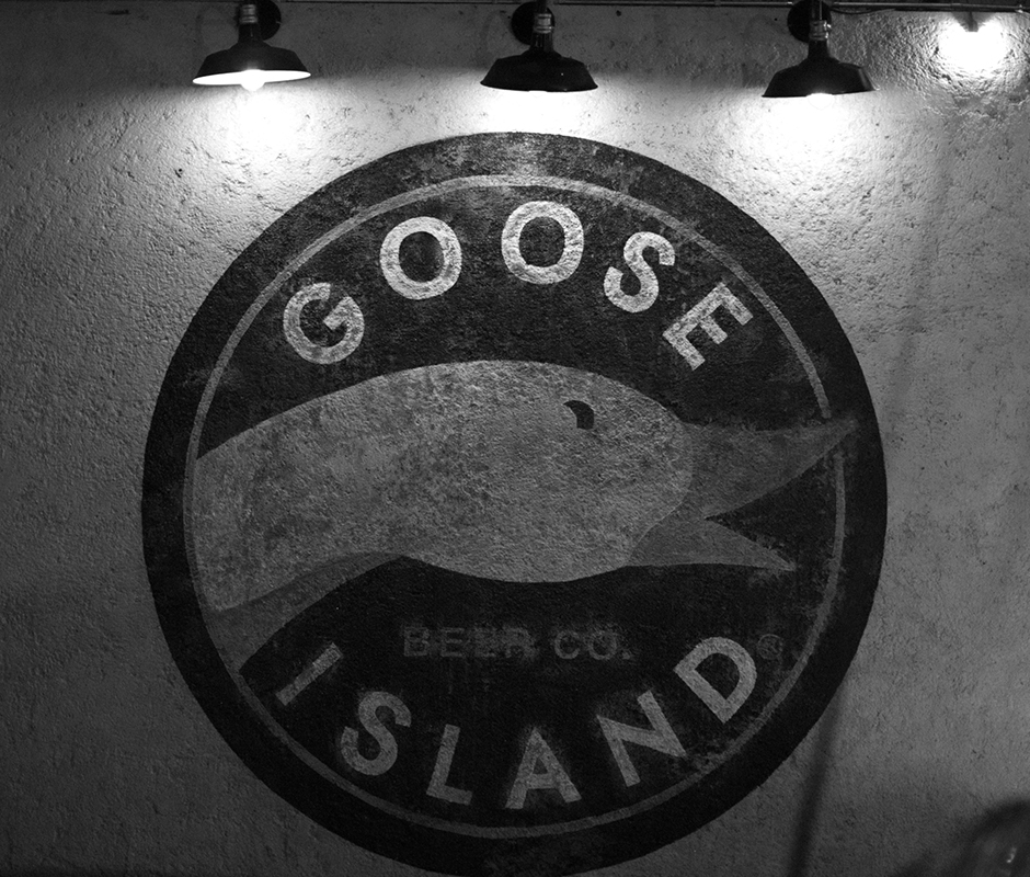 Goose Island beer wall paint