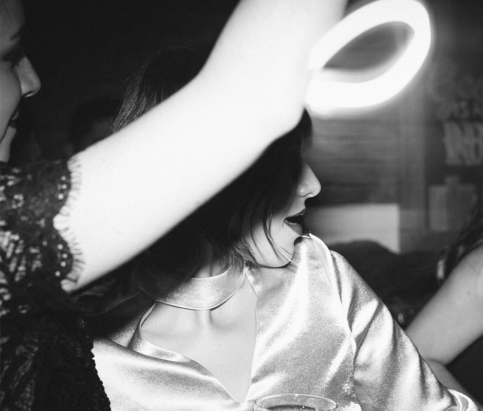 Black&white picture with flare effect