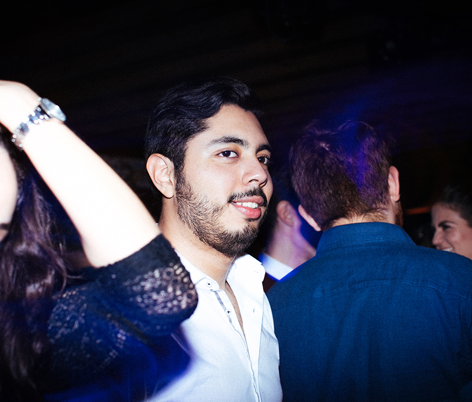 Man confused at party