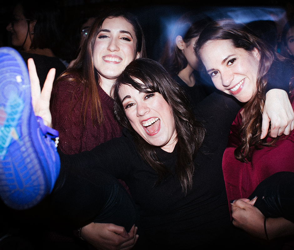 Friends posing for funny picture