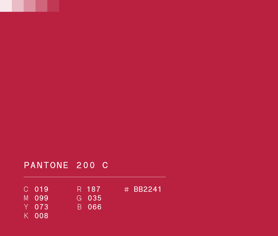 Pantone 200 C #BB2241 used Senda bus design