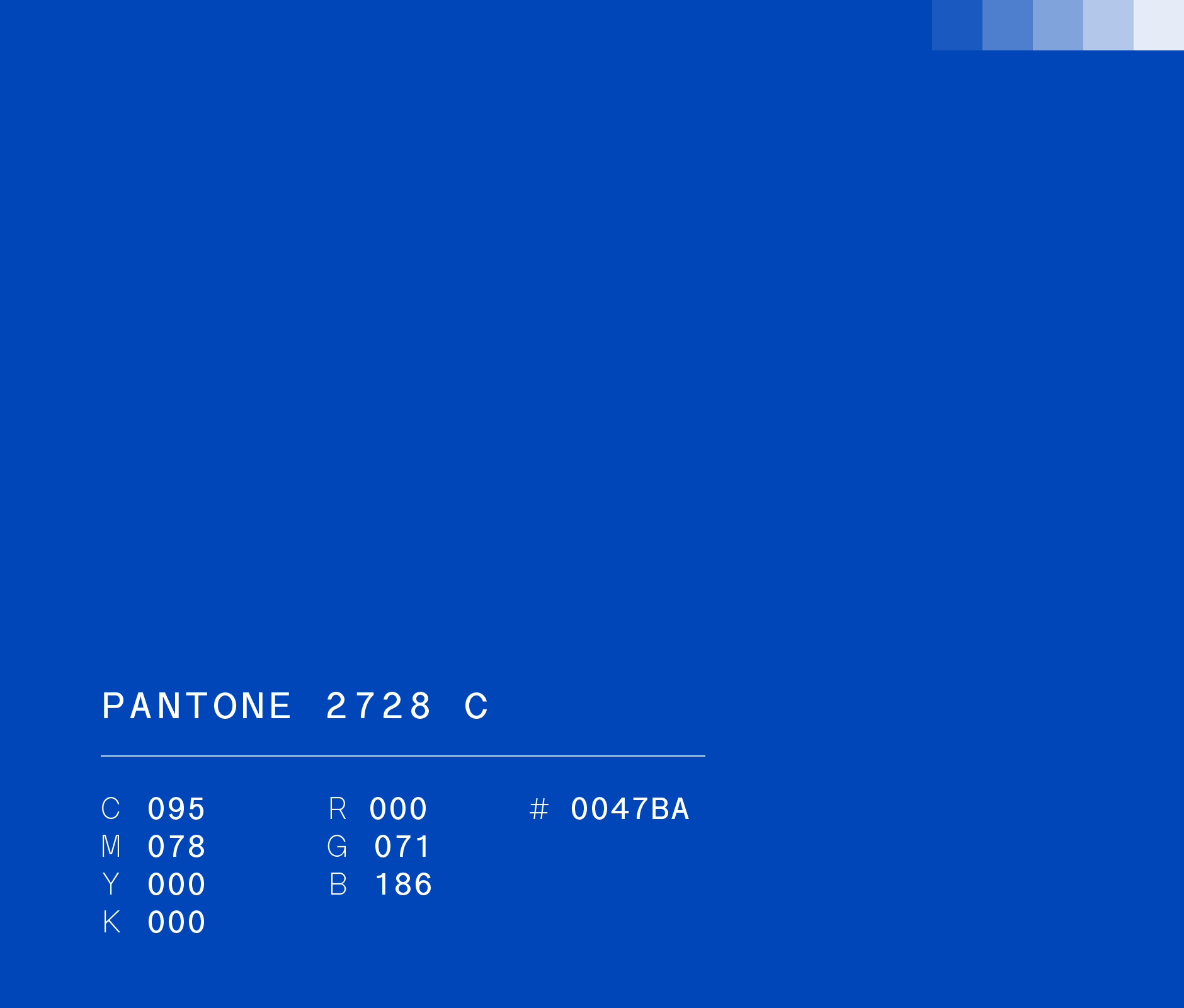 Pantone 2728 c used in Senda 