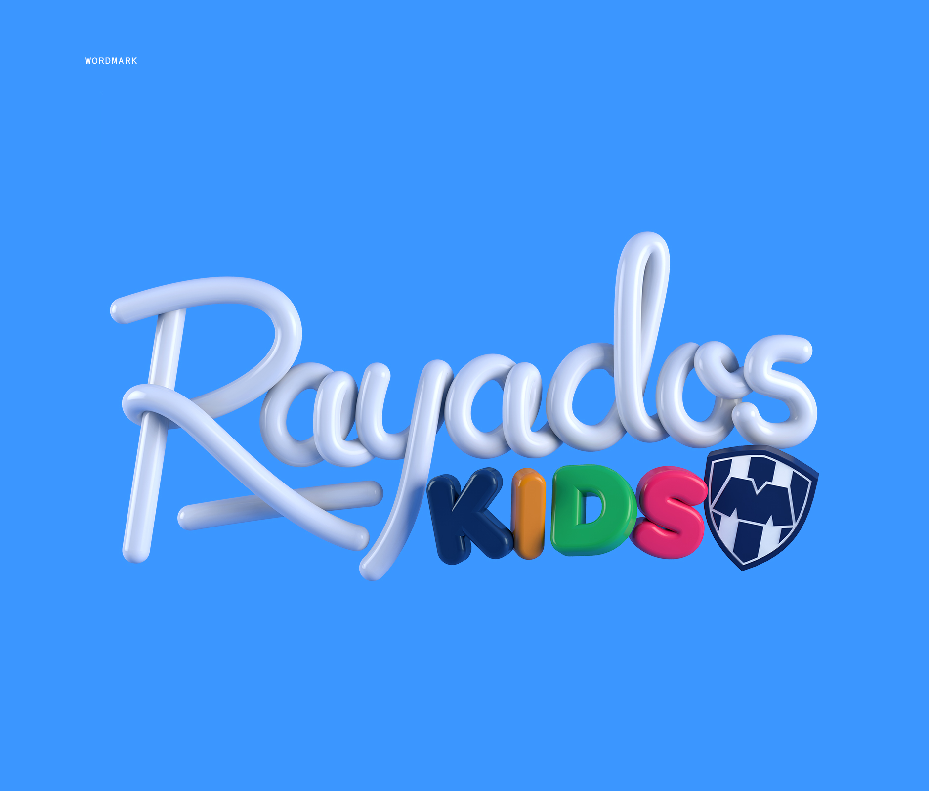 Rayados Kids 3D animated wordmark