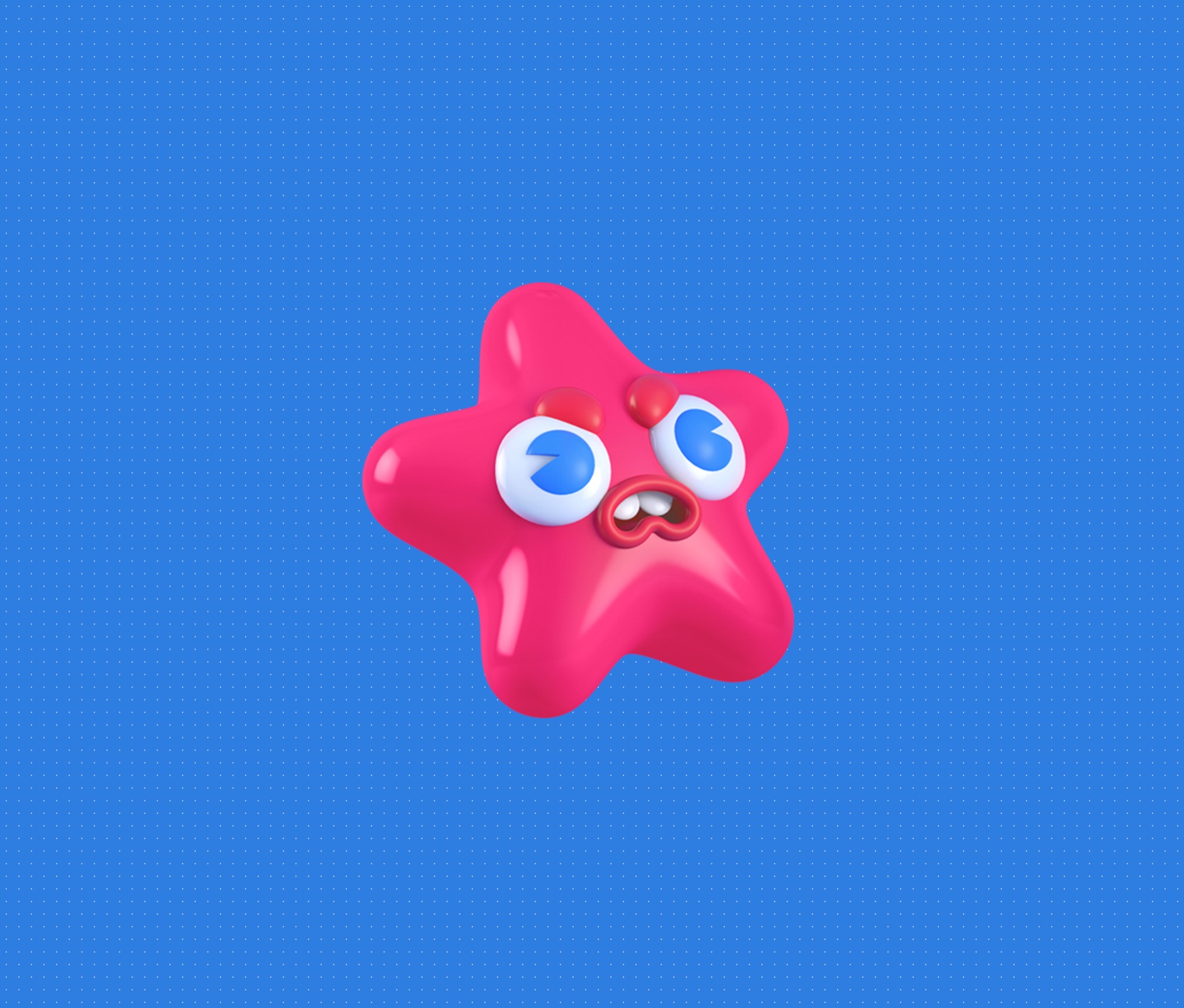 Angry star 3d character design