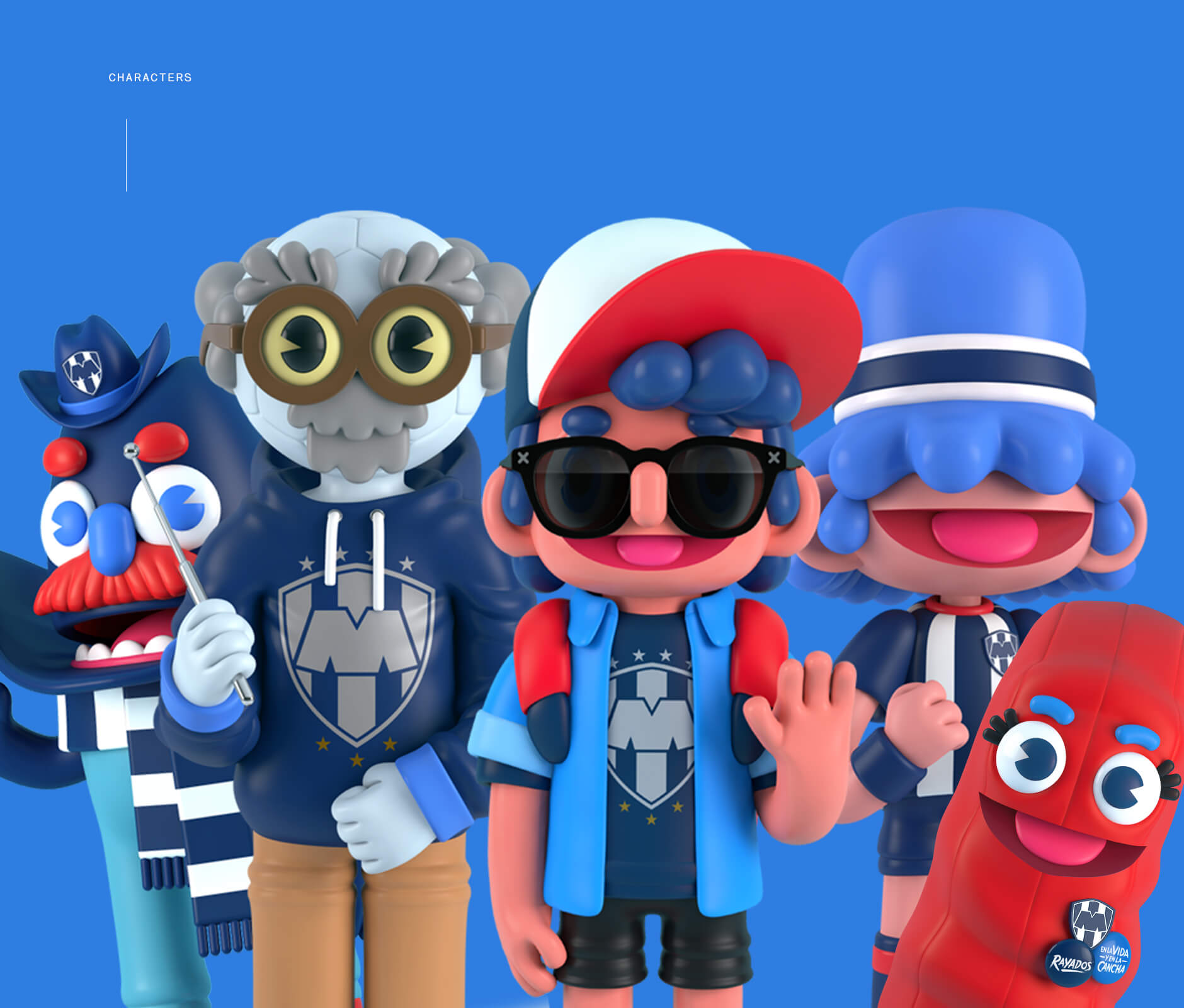 Rayados Kids 3D animated characters