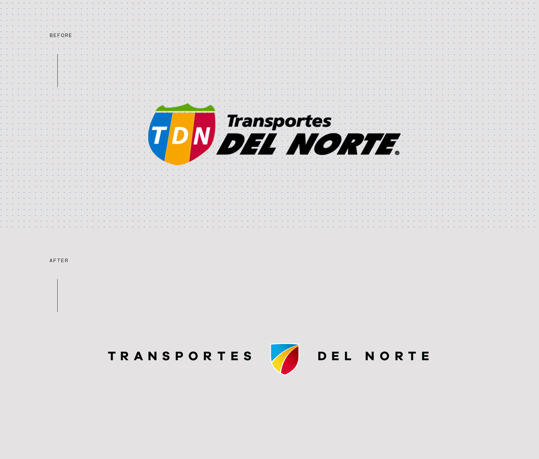 Transportes del Norte wordmark redesign