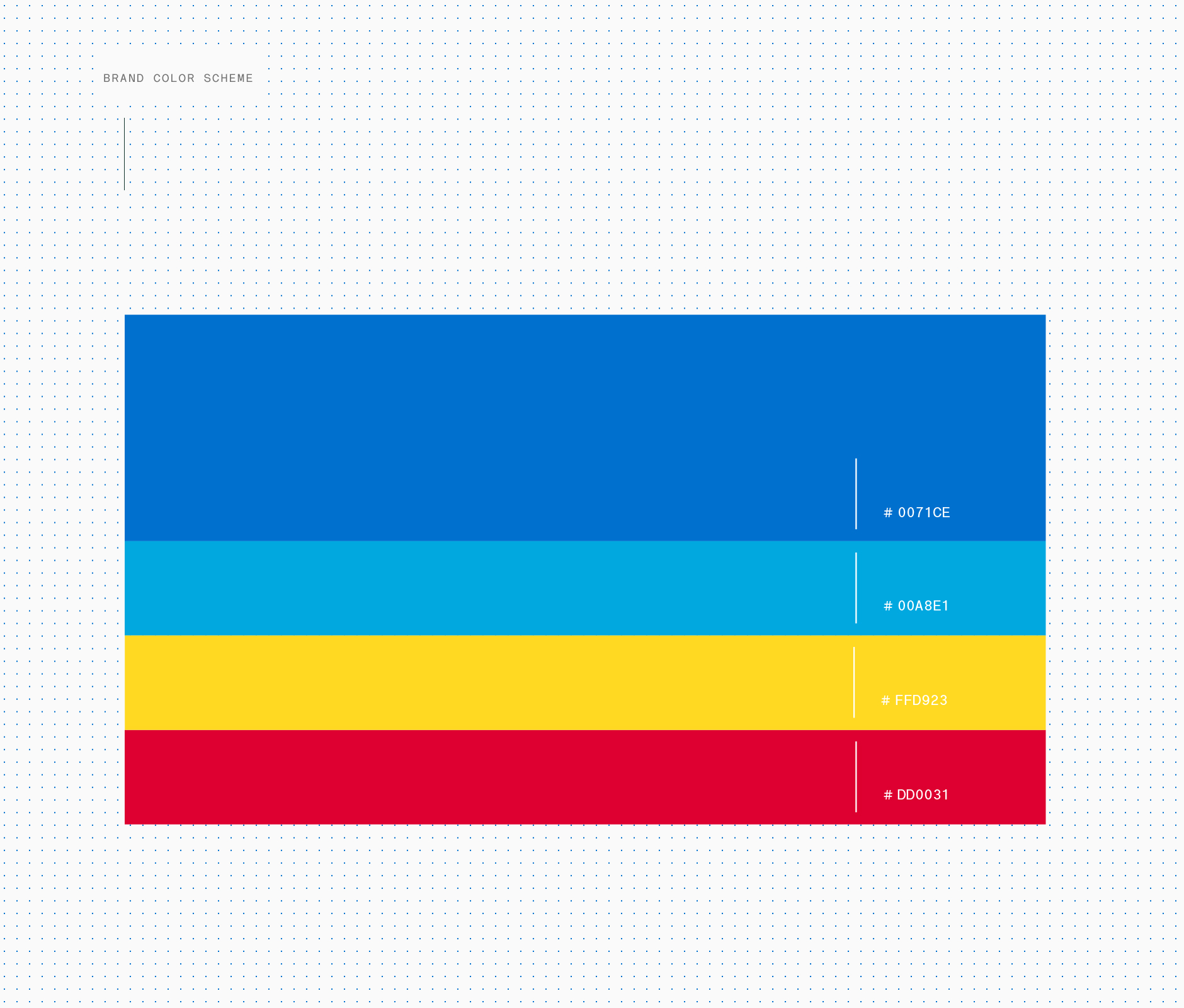 Color palette used for Transportes del Norte logo design