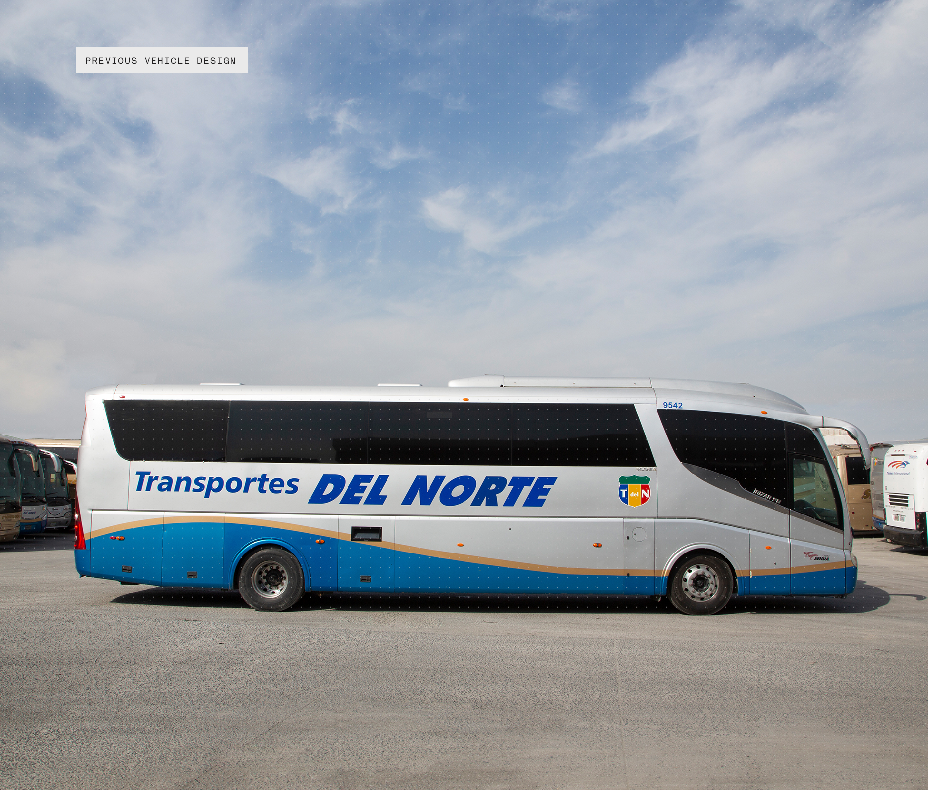 Transportes del Norte travel bus previous design