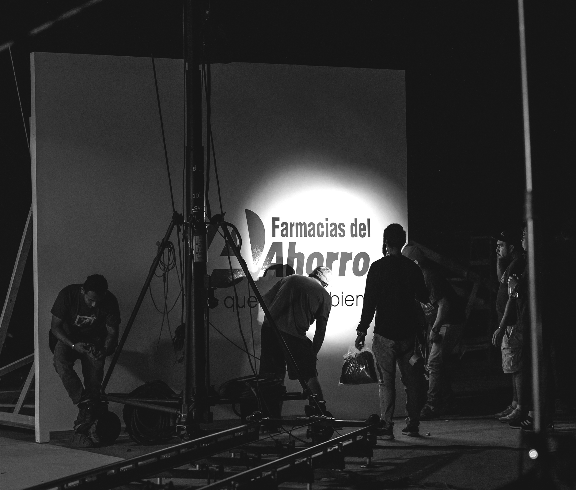 Behind the scenes of Farmacias del Ahorro commercial filming 