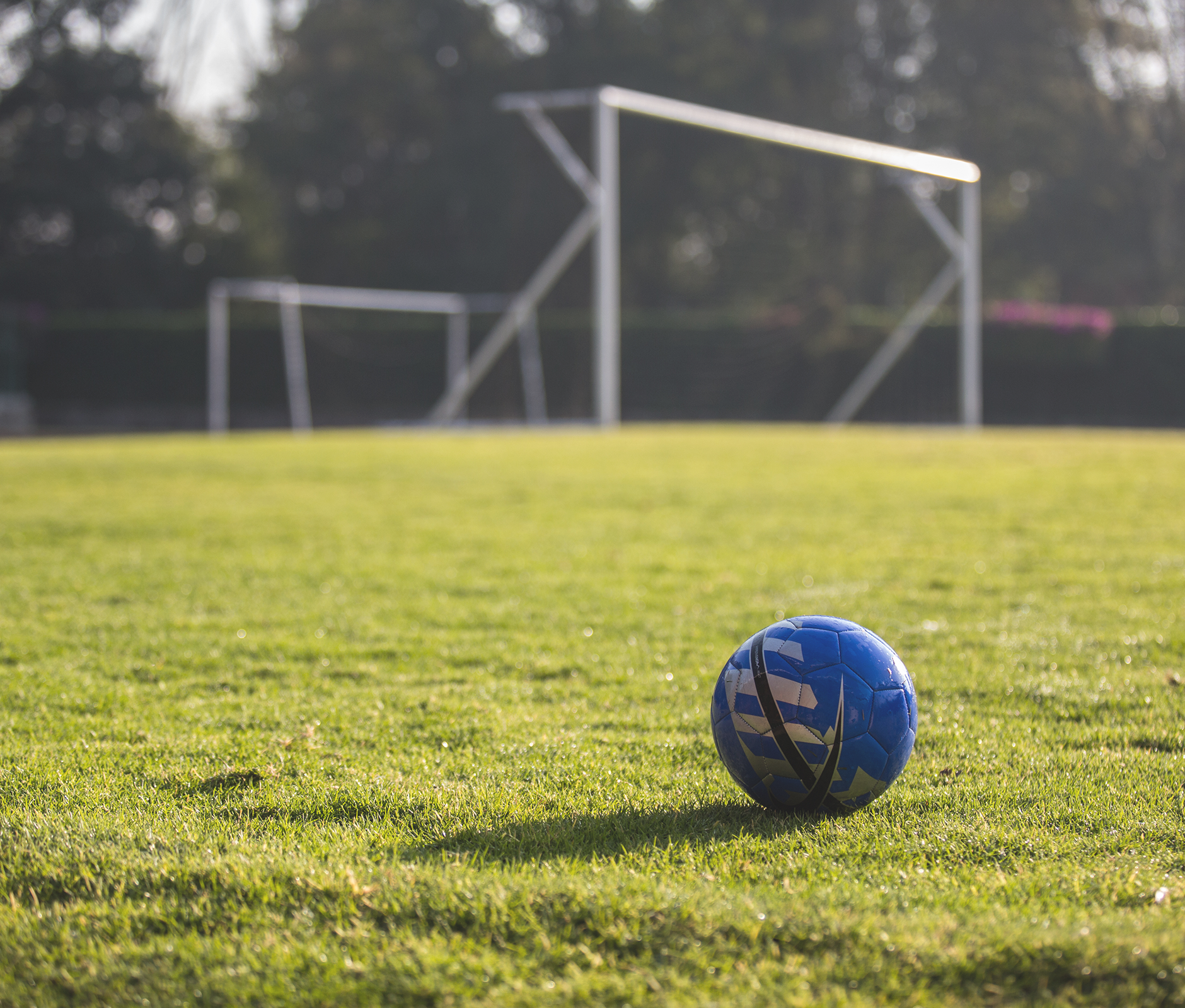 Blue soccer ball