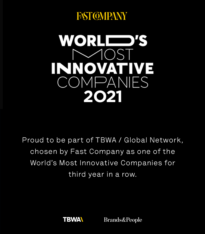 TBWA Global Network most innovative companies mention by FastCompany