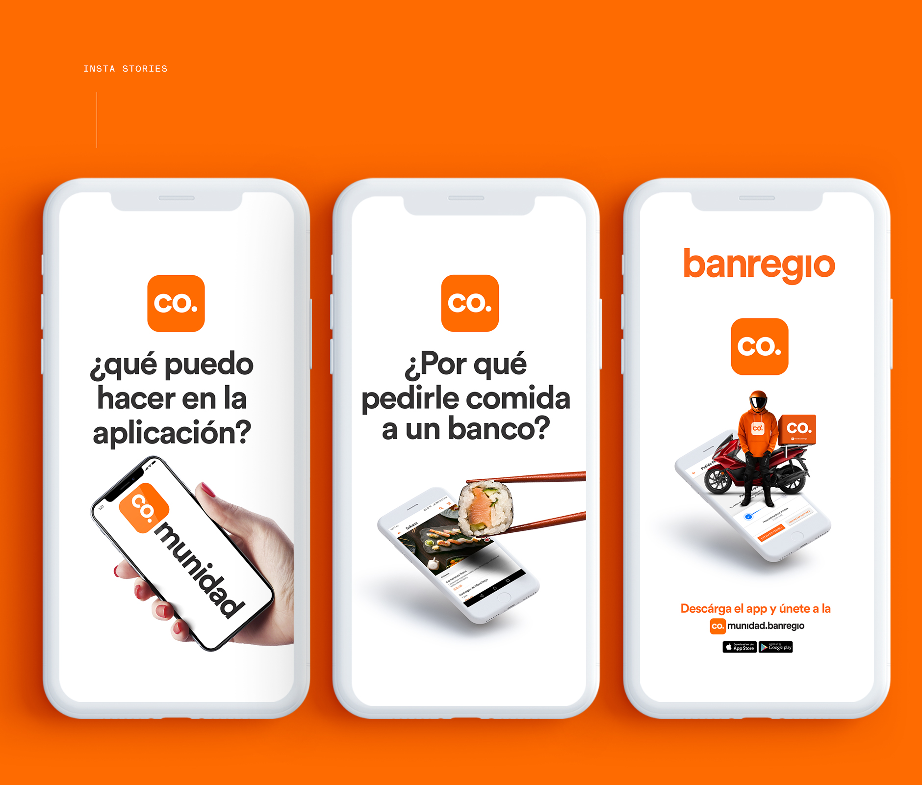 nsta stories for Banregio COmunidad delivery and digital banking app publicity campaign