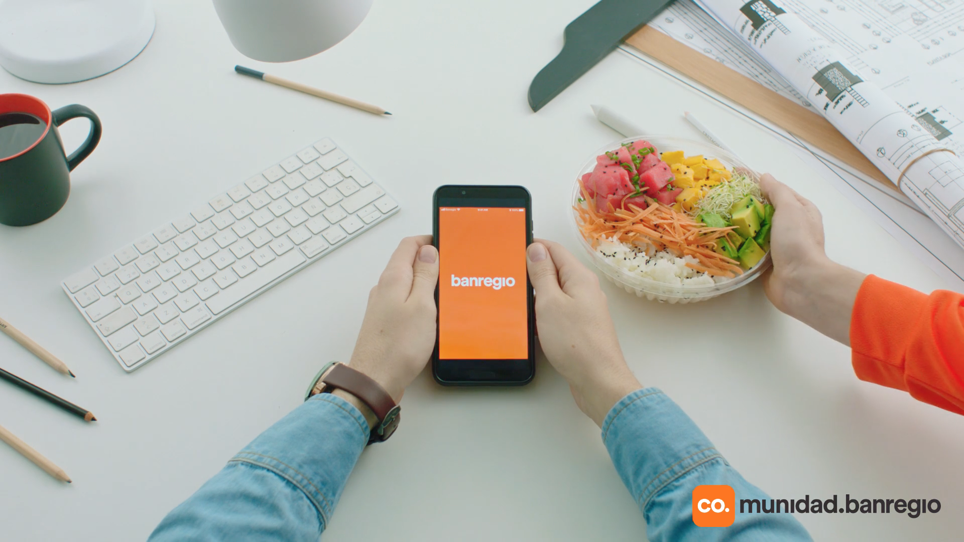 Banregio food delivery app ad