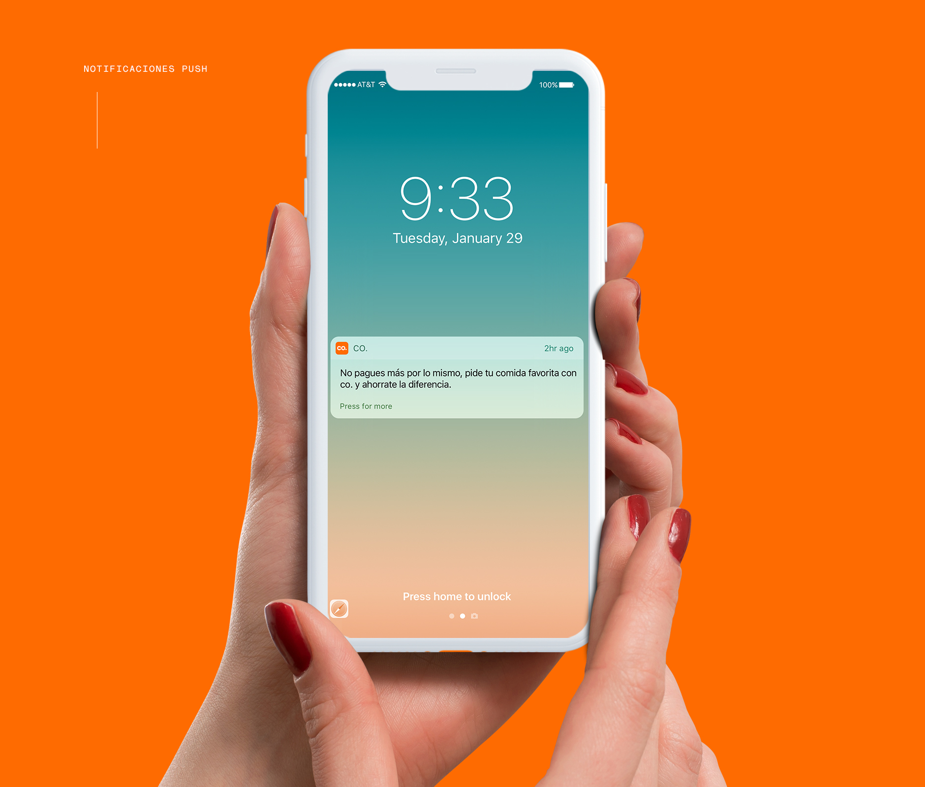 Banregio COmunidad app notification push message template example